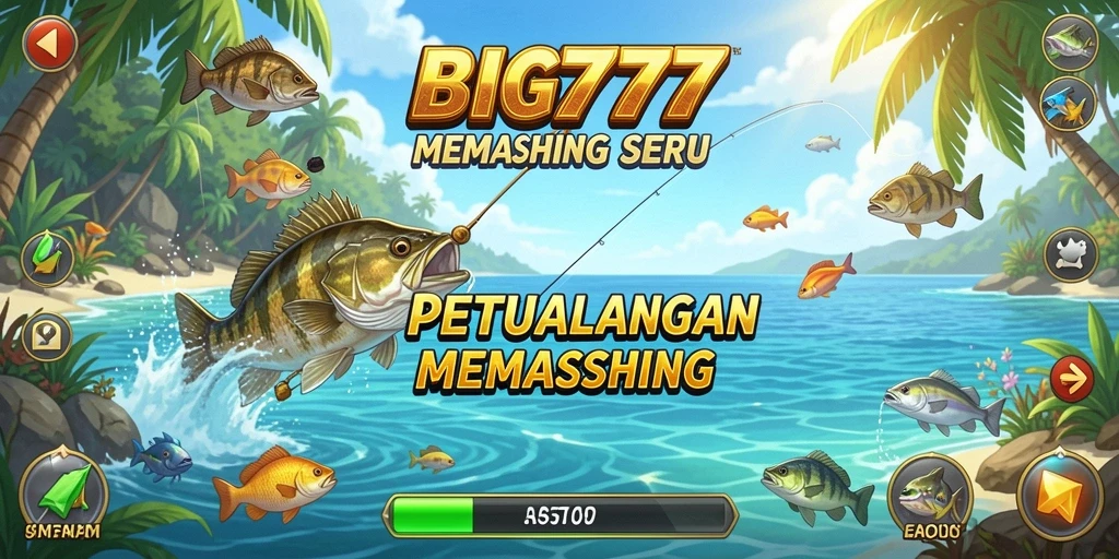 Screenshot gameplay BIG777 dengan aksi memancing yang seru.