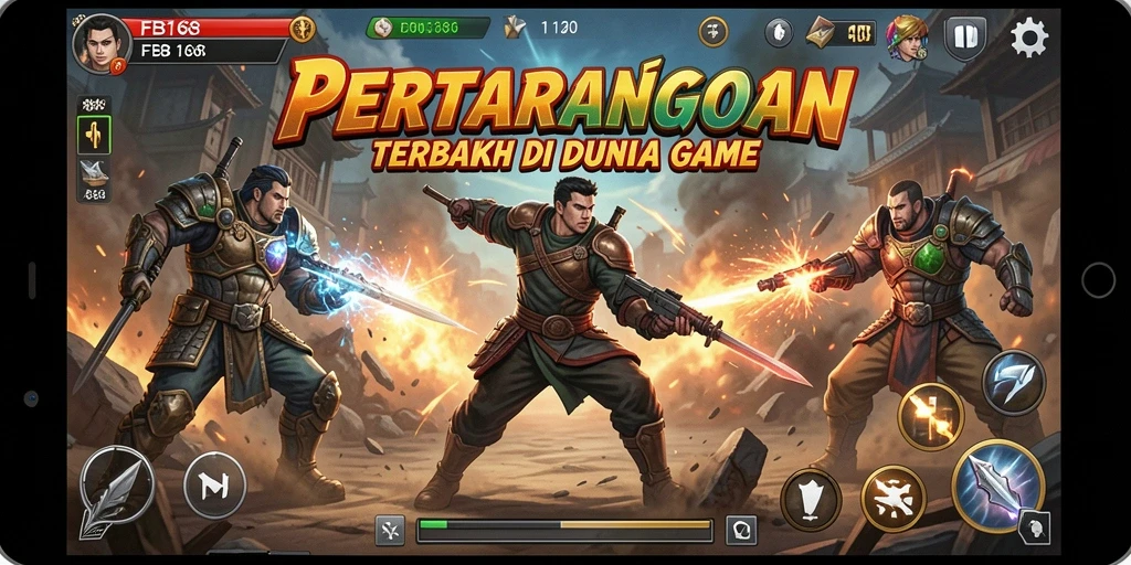 Tampilan aksi seru dalam gameplay FB168 yang mendebarkan.