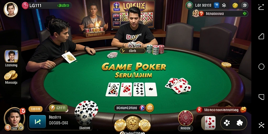 Tampilan gameplay seru dalam game Poker LG111.
