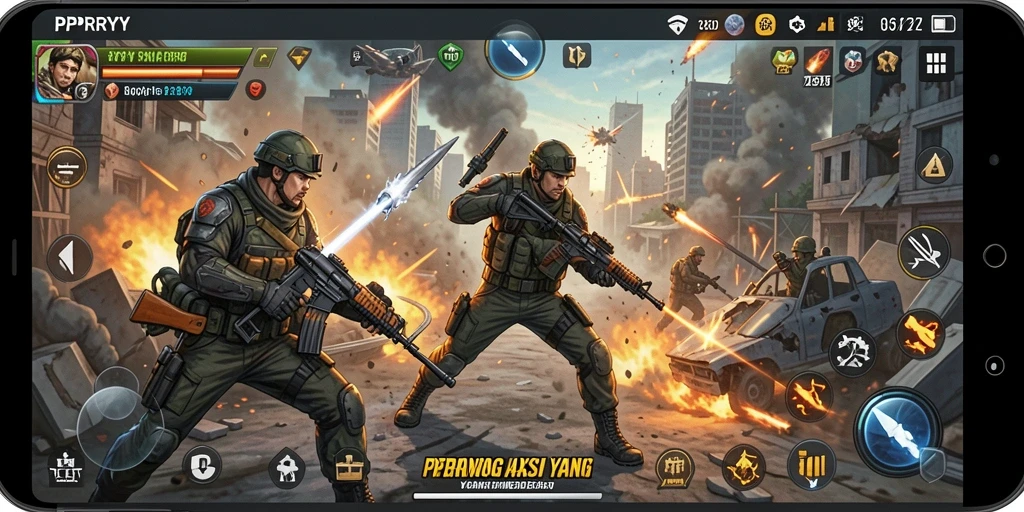 Tampilan gameplay aksi yang mendebarkan dari PPRRYY