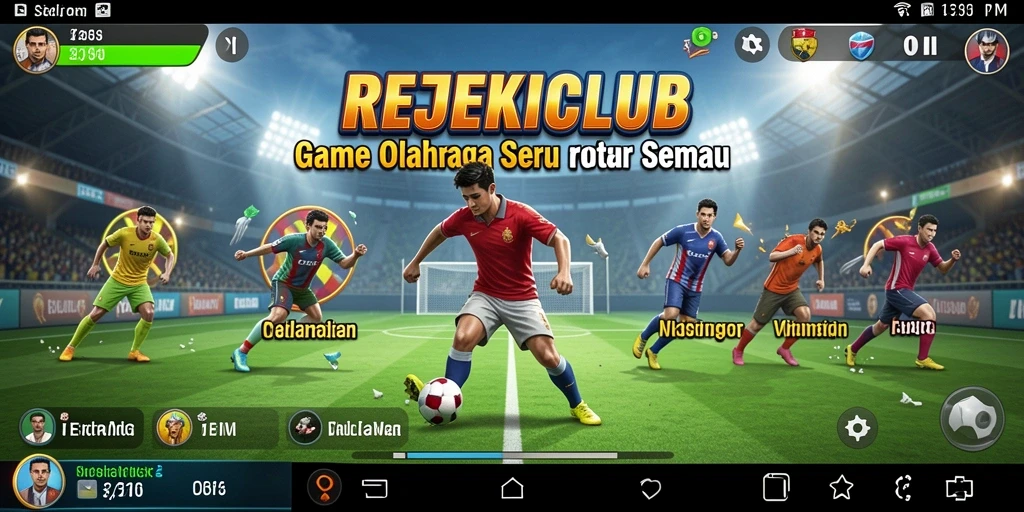 Tangkapan layar gameplay <strong>REJEKICLUB</strong> yang penuh aksi olahraga.